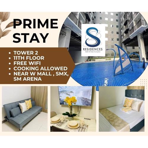 1126 S Residences SMDC Condo near W Mall & MOA by Prime Stay