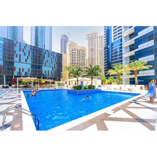 1BR Pool & Marina Views High Floor Near Jumeirah Beach