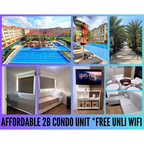 2BR Condo at Sanremo with Full Kitchen plus Free Fast&Unli Wi-Fi Complimentary Netflix plus Free Access to Pool