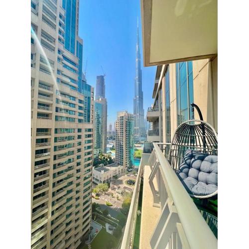 2BR Dubai Burj View Downtown Skyline with Pool, Gym, & Parking