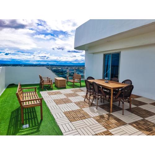 2BR Luxury Penthouse with Wide Balcony and 7ft Billiards The Polaris Penthouse at Azure North