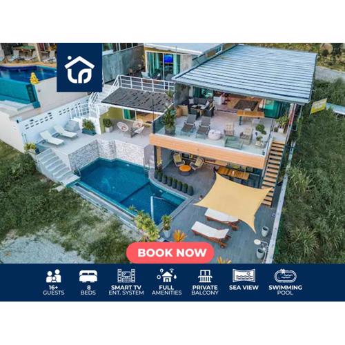 4 Big Separate Apartments SeaView 8KingBeds v104