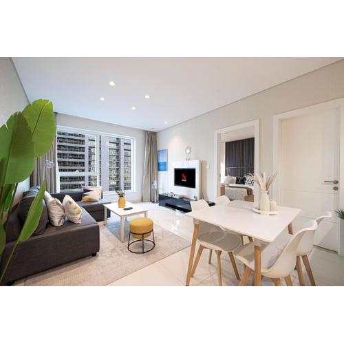 5 min Dubai Mall & Fountain - Partly Burj Khalifa View - SwimingPool - Business Bay