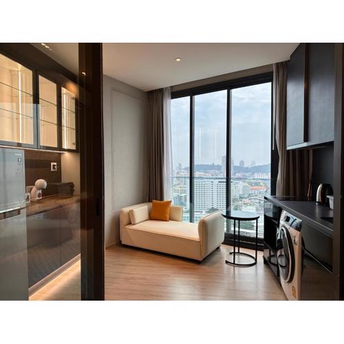 502 Edge芭提雅市中心25楼高层海景服务公寓,芭提雅海湾景观,近沙滩,步行街,购物中心