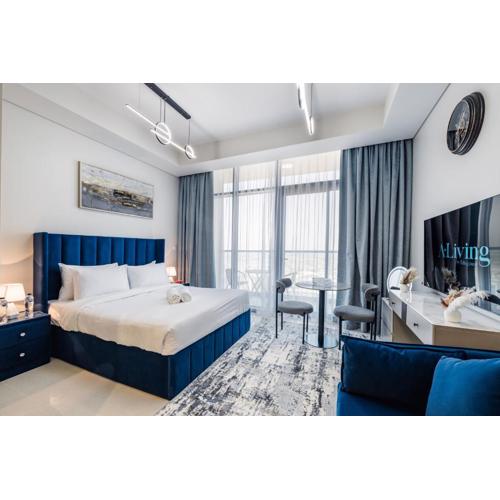A Living - Luxury Studio Apartment in Aykon City Canal Views, Business bay