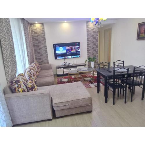 Affordable two bedroom apartment with heated swimming pool fully equipped gym ample parking space children playground and relaxing rooftop with breathtaking views