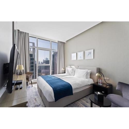 ALiving Elegant Studio Maison Prive with Burj khalifa Canal views Business Bay 3110