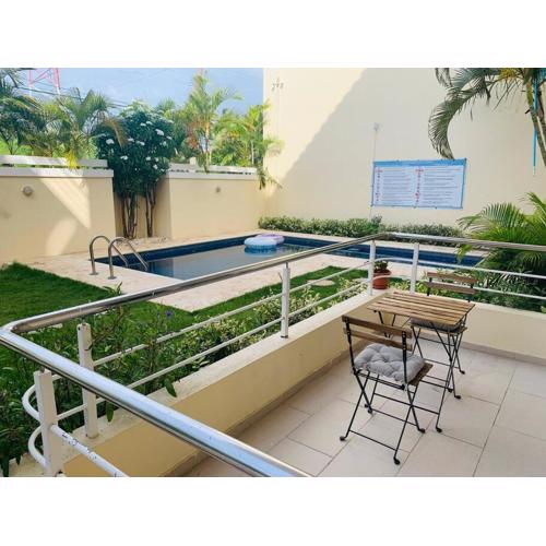 Apartment close to the beach with pool