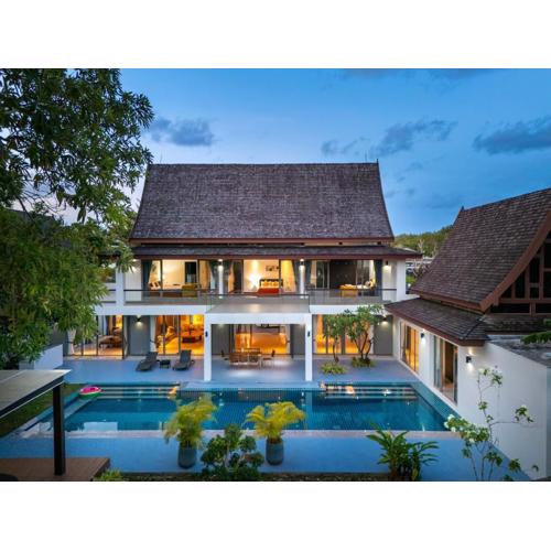 Bang Tao 6-bedroom large private pool modern Balinese style leisure holiday villa BBQ family group the park