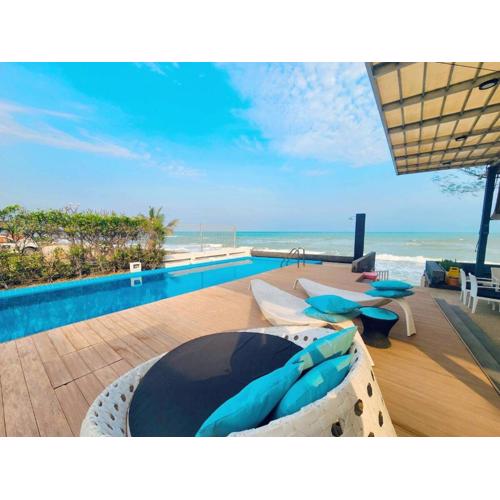 BBG Beachfront poolvilla 9BR close to Huahin city