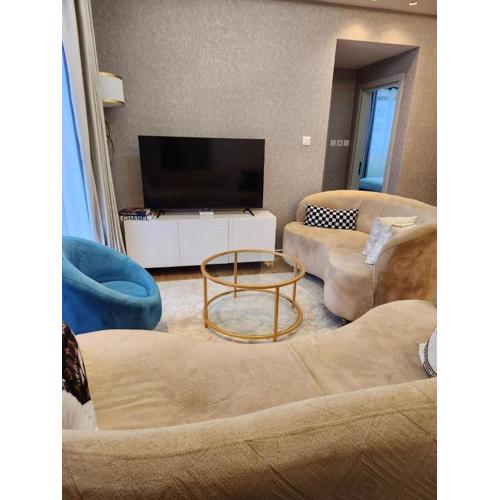 Beautiful three bedroom apartment with swimming pool fully equipped gym ample parking space children playing ground and amazing scenic views