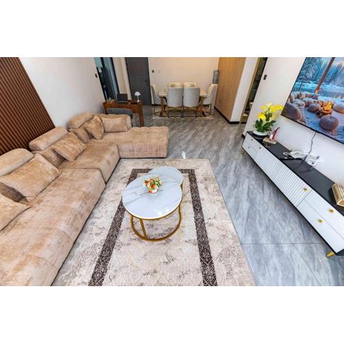 Beautifully and Elegantly furnished three bedroom with swimming pool fully equipped gym ample parking ,children playing ground and amazing scenic city views