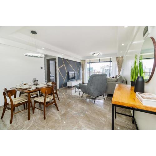 beautifully two bedroom apartment with heated swimming pool fully equipped gym ample parking space children playground and relaxing rooftop with breathtaking views