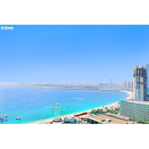 bnbme - Luxury 1BR Marina View Apt w Balcony Pool Gym Access Near JBR Beach & Walk