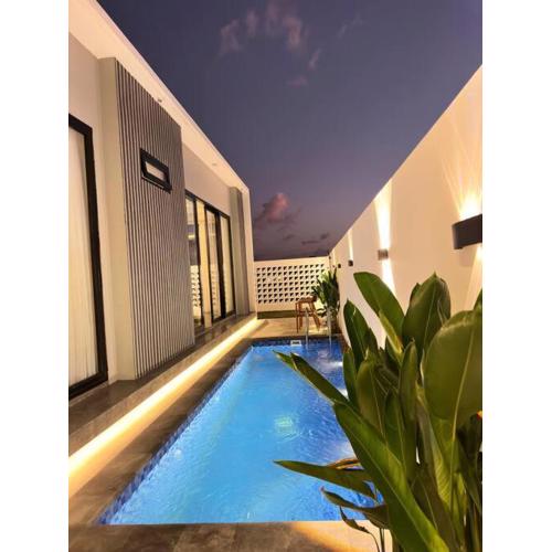 Brand New Two-Bedroom Villa with rice field views.