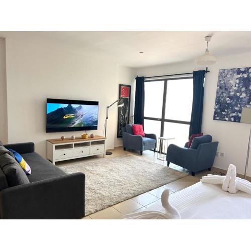 Breathtaking Sea and Palm View Spacious Studio with Vibrant Vibes in JBR By SWEET HOMES