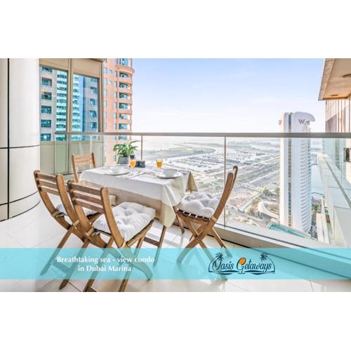 Breathtaking sea-view condo in Dubai Marina - Palm Views!