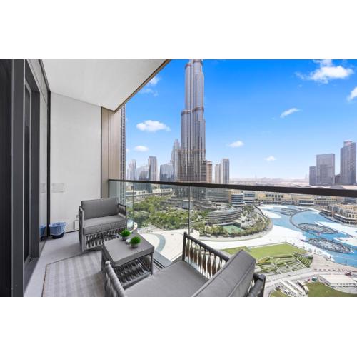 Burj Khalifa and Dubai Fountian Direct View - Luxury 2BR Flat - Downtown Dubai