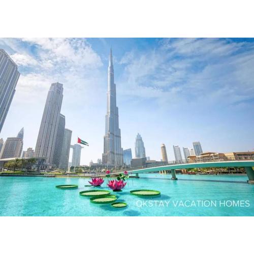 Burj Khalifa View Downtown Gem, 8 Minutes Walk to Dubai Mall