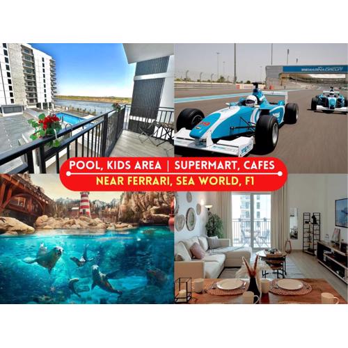 Canal-view 1br Balcony Pool Near F1 & Parks