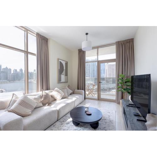 Canal View, Partial Burj Khalifa View, Brand New