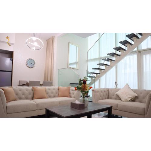 Chalet Blissful - Serene 2BR Duplex Stay in Oasis, Near Masdar Park