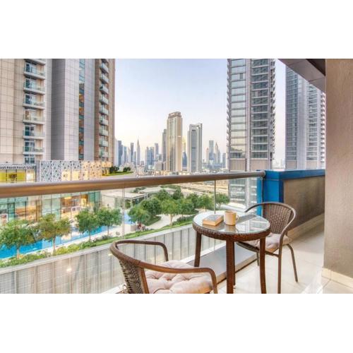 Chic 3BR Escape Steps from Dubai Mall, Burj & Metro in Prime Location