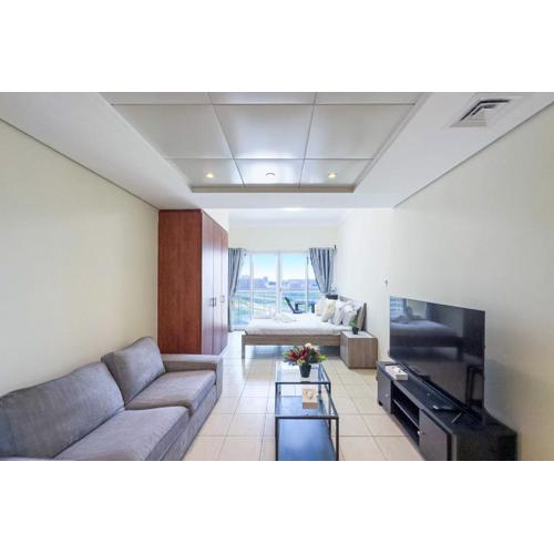 Chill Studio with Balcony and Pool View