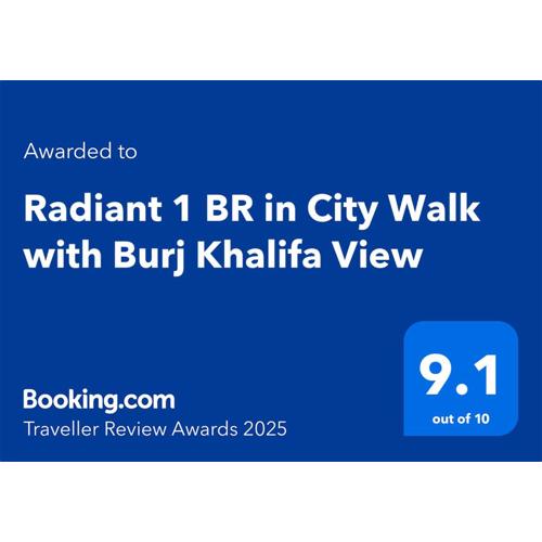 City Walk 1BR 6 mins to Dubai Mall & Burj Khalifa