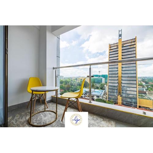 classy studio apartment in kilimani with fully equipped gym and balcony which breathtaking city views