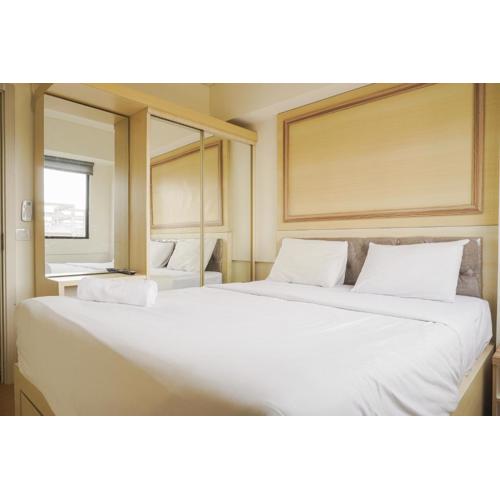 Comfort 1BR with Working Room at Meikarta Apartment By Travelio