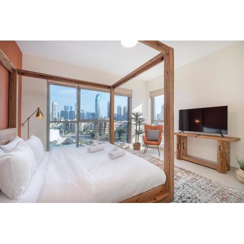 Cosy & Spacious 2 BR l Magical Boulevard View l by Burj & Dubai Mall I Pool I Gym I Family friendly