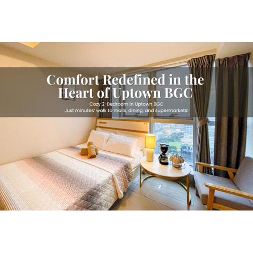 Cozy 2BR Suite in Uptown BGC with PS4 and walking distance to Malls and Restaurants