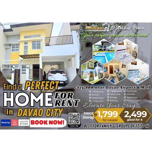 Cozy 4BR Diamond near Airport D'Arches Place