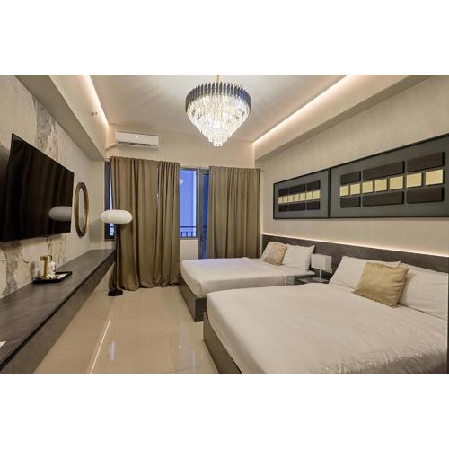 Cozy Deluxe Double Twin Beds-MOA Pasay Shore 2-T1