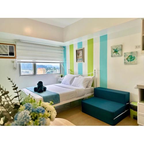 Cozy Studio at Aspira Towers Blue & Green Vibes