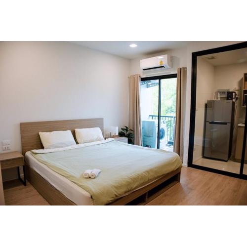 Cozy Studio in Jed Yod Nimman 711 & Coffee Steps Away