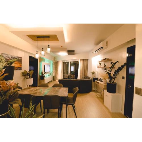 Davao Rental - AEON Towers Condo 1BR Suite 1Bathroom with Bathtub, Kitchen, Living Room