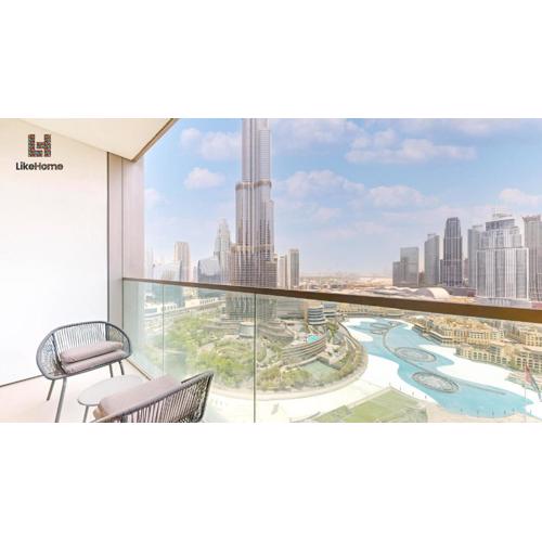 Direct Burj Khalifa View & Fountain View - Luxury 2BR Near Dubai Mall - Like Home