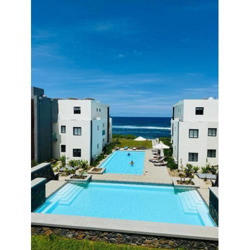 Eastern blue apartment seafront