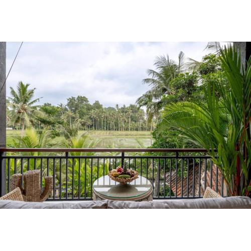 Eco Family Retreat, Rice Field & Jungle Views, Shared Pool, Nature Inspired Villa