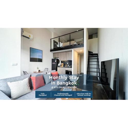 Elegant 1BR Condo - Ultra Fast WiFi - BTS On-Nut