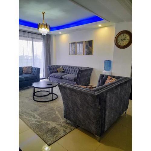 Elegant luxurious three bedroom with swimming pool well equipped gym ample parking space and children playing ground and a relaxing rooftop with and amazing scenic city views