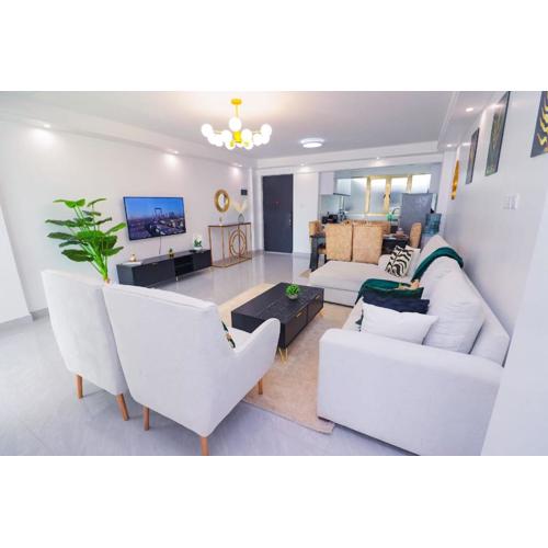 Executive elegantly furnished three bedroom apartment with all modern facilities ,modern swimming pool ,fully equipped gym,children playground and close proximity to major shopping centers and gourmet restaurants