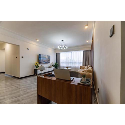 Executive elegantly furnished three bedroom apartment with all modern facilities ,modern swimming pool ,fully equipped gym,children playground and close proximity to major shopping centers and gourmet restaurants