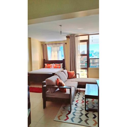 Executive studio with balcony overlooking Nairobi City's Skyline