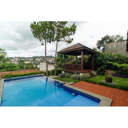 Family Only Pool & Mountain View Modern Bamboo Villa - De Reiz Ethnic Syariah