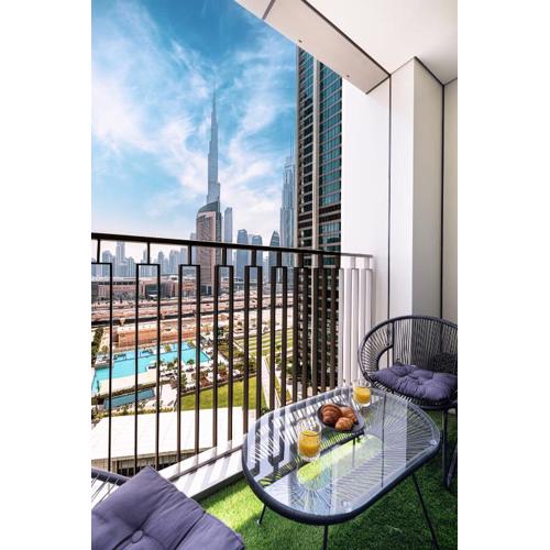 FULL Burj Khalifa view 2BR with Dubai Mall connection in Downtown