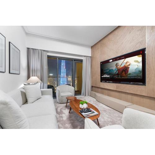 Full Fountain and Burj View - 3BR Burj Royale