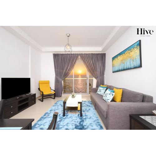 Full sea sunset view, Marjan Island, beach, 1 bed